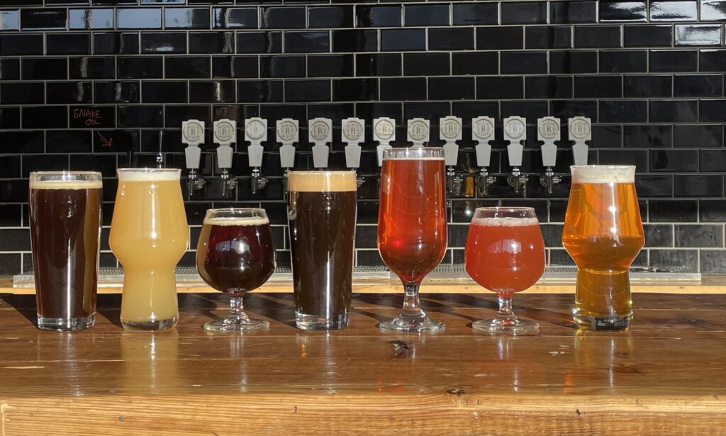 Lineup of a wide range of beers from Rochester Brewing and Roasting