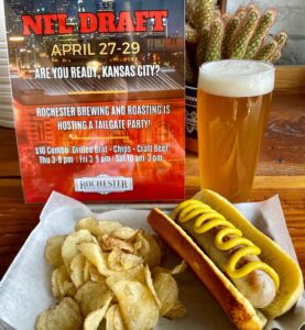 German Pilsner Beer and Brat with Chips