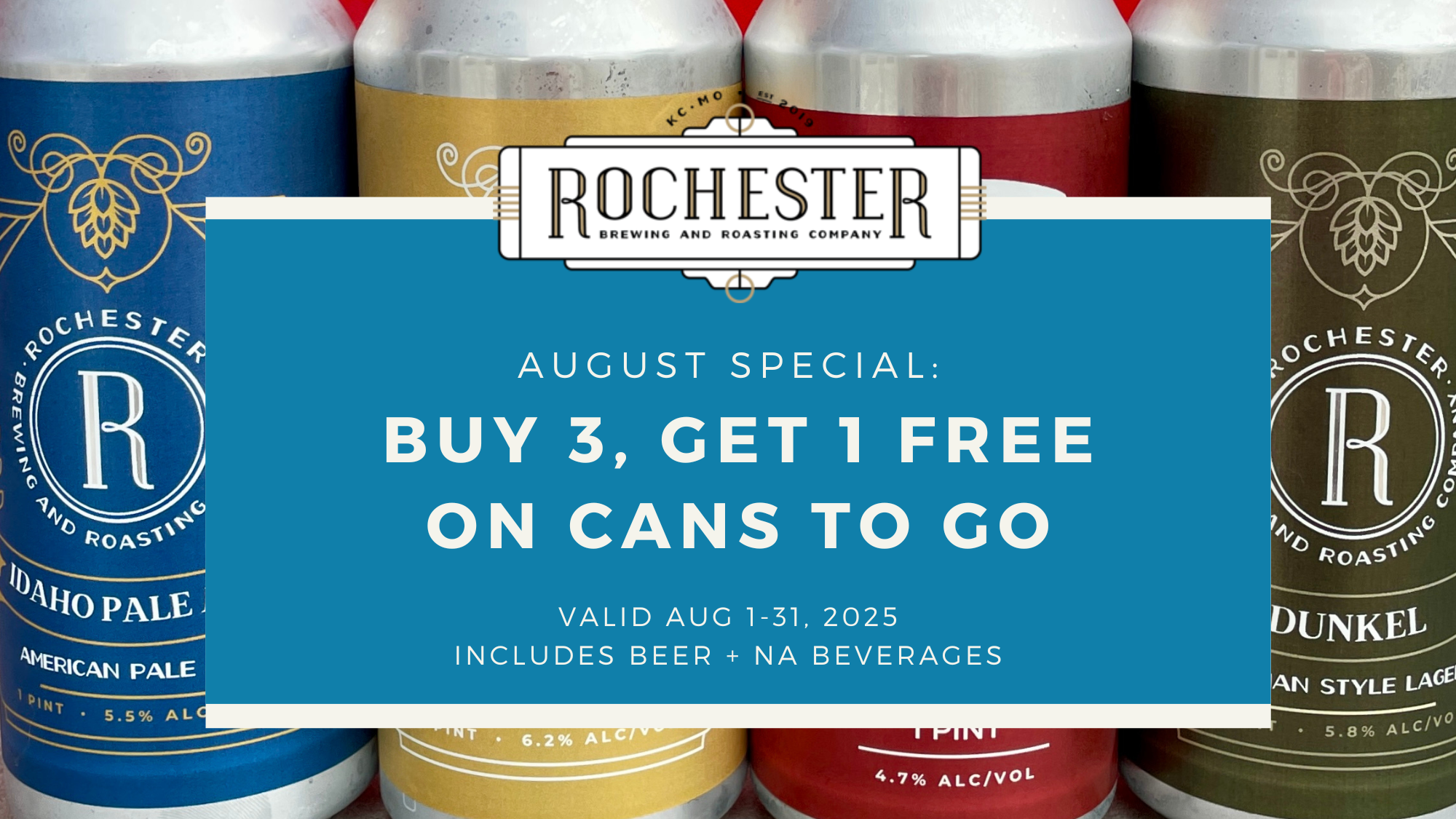 International Beer Day = Buy 3 Get 1 Free Cans During August 🍻